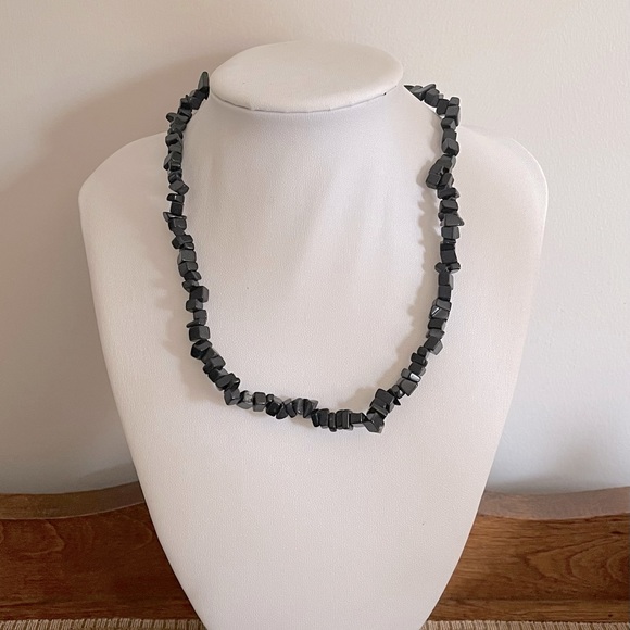 Onyx gemstone set bracelet necklace NWT magnetic clasp - Picture 2 of 5